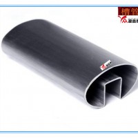 不銹鋼拉絲橢圓單槽管 單槽異型管 帶槽焊管不銹鋼橢圓管現(xiàn)貨