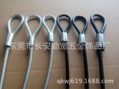 專業(yè)訂制壓扣鋼絲繩安全繩防護(hù)繩保險(xiǎn)繩（質(zhì)量保證）彈簧鋼絲繩