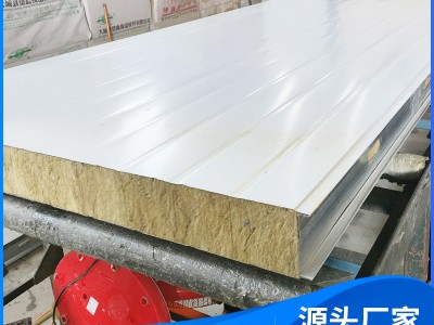 供應(yīng)彩鋼烘道復(fù)合板巖棉烘道 隔熱防火保溫材料烘道板彩鋼夾芯板