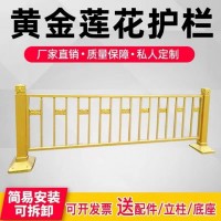 黃金色蓮花市政道路交通鐵藝護(hù)欄圍欄桿市政鋅鋼公路隔離欄廠家