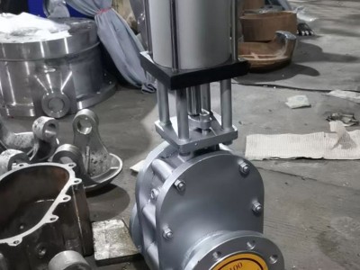 氣動(dòng)不銹鋼304陶瓷雙閘板閥Z644TC-10P陶瓷平行雙閘板閘閥 干灰閥