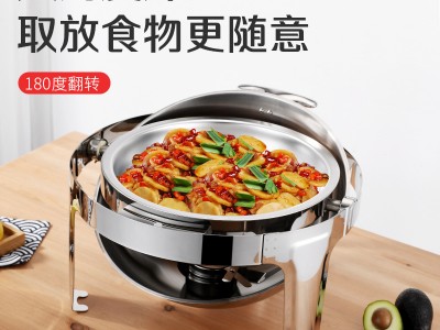 跨境產(chǎn)品不銹鋼自助餐爐可視酒店餐廳熱菜自助餐臺(tái)保溫餐爐布菲爐