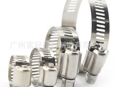 304不銹鋼美式喉箍 水管煤氣管夾抱箍圈 管卡管箍活箍固定卡子