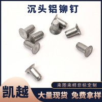 批發(fā)沉頭鋁鉚釘 鋁制實心鉚釘 平帽鋁釘 錐型平頭柳釘 可支持